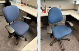 [#B13-2] Blue task chair
