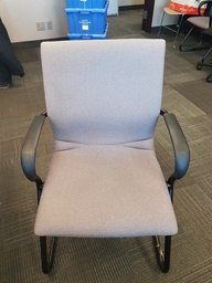 [#B8-12] Light grey guest sled chair