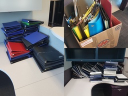 [#I2-46] Empty binders and file folders