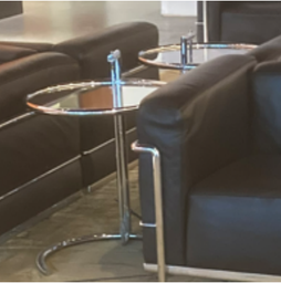 [#C14-TA0055] END TABLE, ROUND, GLASS TOP (CLEAR) CHROME BASE, 20"DIA