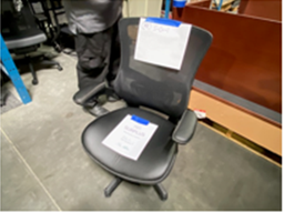 [#B13-TG012] Black Task Chair 