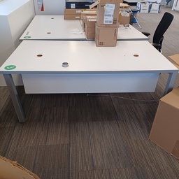 [#E6-17] L shaped table desks 5'-6" x 90"