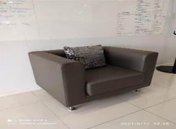 [#B11-58] Leather Single Seat Sofa