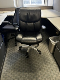 [#B5-37] Black Leather Chairs