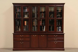 [#E8-14] Large Executive Bookcase &amp; Credenza (photo representation)
