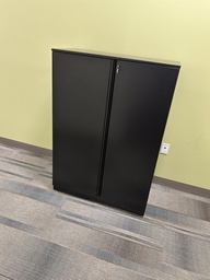 [#D18-107] 2 Door Black Cabinet