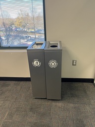 [#G3-Pic 63] Slim Grey Trash Can 