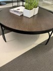 [#C3-84] Round Tables with Cocoa Brown Veneer Top