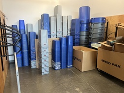 [#G4-1] Trash can, large, round, blue