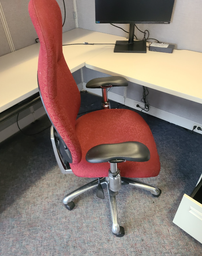 [#B13-10] Chaise de travail - Rouge