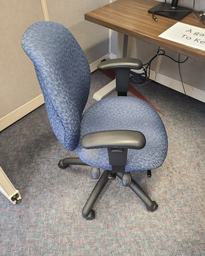 [#B13-13] Task Chair - Blue Pattern