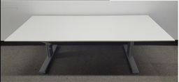 [#E9-3] 60" steelcase White crank - height adjustable desk