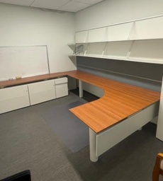 [#E7-39] U-Shaped Desk with Storage (6'x10x6'6)