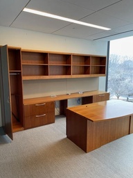 [#E8-70] 6' Desk with 11' Credenza with Storage