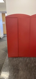 [#D19-8] Metal 5-High Closed Storage, Red