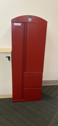 [#D19-26] Metal Wardrobe Tower, Red