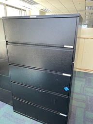 [#D12-90] Black 5-Drawer File