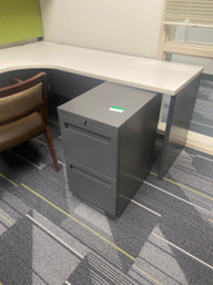 [#D16-28] Gray Mobile Pedestal