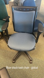 [#B13-82] Blue Black Task Chair