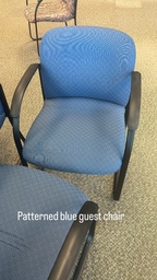 [#B8-43] Patterned Blue Guest Chair 