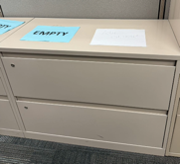 [#D6-14] 2 Drawer Metal Cabinet 36*18*28