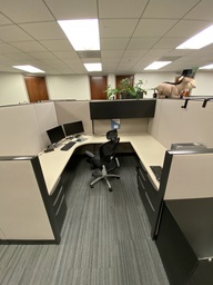 [#A4-6] Black and Tan Workstation (6x8)