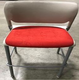 [#B1-14] Orange and Black Task Stool