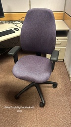 [#B13-33] High Back Purple Task Chair, with arms