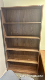 [#D4-48] 6H Dark Wood Bookshelf