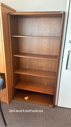 [#D3-78] 4H Dark Wood Bookshelf