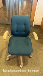 [#B13-11915-79] Teal Upholstered Task