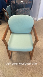 [#B8-11915-60] Light Green Wood Guest Chair