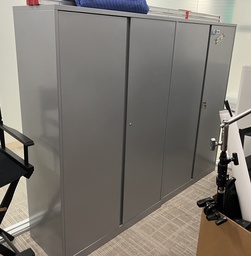 [#D19-25] Grey Metal Cabinet