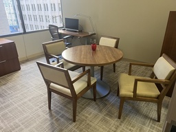 [#C5-48] Round Walnut Table