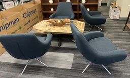 [#B12-60] Steelcase Blue Lounge Chair