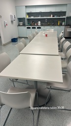 [#C1-49] White square table, 36x36"