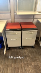 [#D16-57] Pedestal, with red cushion top