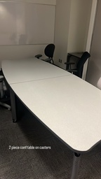 [#C8-17] Table de conférence 2 pièces sur roulettes