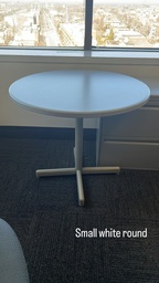 [#C5-35] Small White Round Table