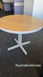 [#C5-37] Round Table with White Base