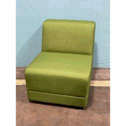 [#B12-17] 8201 - LIME GREEN Mabru Lounge Chair w/ Plastic Glides (25Wx32Dx28Hx16.50SH)