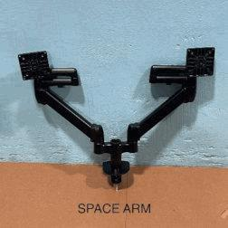 [#H10-28] Space Arm, Dual Monitor Arm  (19.69Wx2.56Dx19.69H)