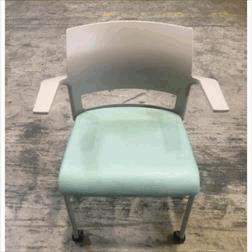 [#B8-57] Move; Chair, Plastic back, Arms, Casters