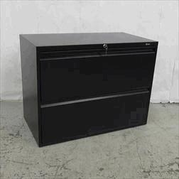 [#D6-81] Lateral File, 19.25Dx36Wx27.14H, 2 Fixed Drawers