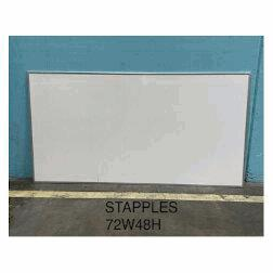 [#F5-89] Staples Whiteboard w/ Aluminum Pencil Tray (72Wx48H)