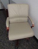 [#B5-14] White Faux Leather Conference Chairs