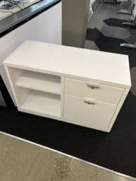 [#D18-8] Low Metal Storage Cabinet w/ Wood Top