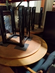 [#C5-8112] Steelcase Round Table, Maple, 30x48x24"