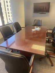 [#C8-4] Kimball Glass Top Conference Table