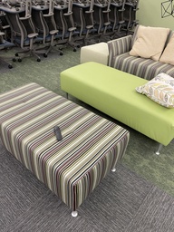 [#B6-27] Green Pattern Loveseat With Ottman